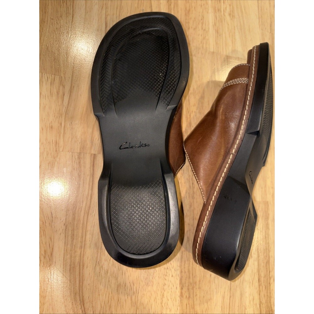 Clarks Loomis Gale Sandals Women’s Size 8.5 Legacy Comfort Series Brown Leather - Picture 11 of 13